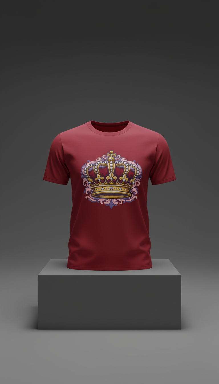 Camiseta Crowned Crimson con gráfico real